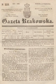 Gazeta Krakowska. 1839, nr 223