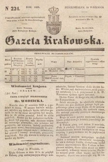 Gazeta Krakowska. 1839, nr 224