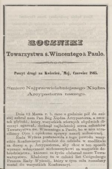 Roczniki Towarzystwa Ś. Wincentego a Paulo. 1865, poszyt 2