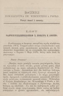 Roczniki Towarzystwa Św. Wincentego a Paulo. 1870, poszyt 3/4