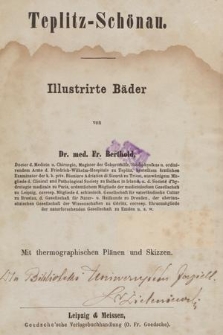 Das Stadtbad zu Teplitz und seine neuesten inneren Einrichtungen : eine Scizze als Erinnerung für dessen Besucher