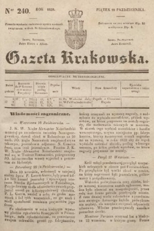 Gazeta Krakowska. 1839, nr 240