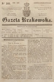 Gazeta Krakowska. 1839, nr 241