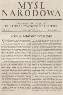 Myśl Narodowa : tygodnik polityczno-społeczny. R. 6, 1926, nr 11