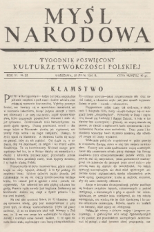 Myśl Narodowa : tygodnik polityczno-społeczny. R. 6, 1926, nr 23