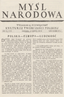 Myśl Narodowa : tygodnik polityczno-społeczny. R. 6, 1926, nr 25