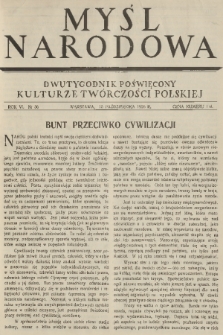 Myśl Narodowa : dwutygodnik poświęcony kulturze twórczości polskiej. R. 6, 1926, nr 36
