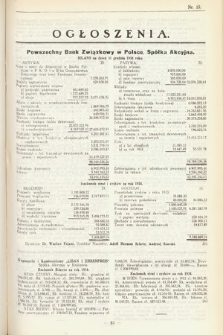Ogłoszenia [dodatek do Dziennika Urzędowego Ministerstwa Skarbu]. 1935, nr 15