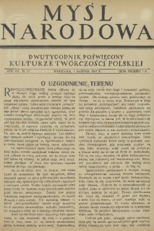 Myśl Narodowa : dwutygodnik poświęcony kulturze twórczości polskiej. R. 7, 1927, nr 17