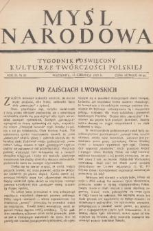 Myśl Narodowa : tygodnik poświęcony kulturze twórczości polskiej. R. 9, 1929, nr 25