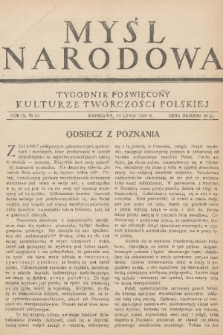 Myśl Narodowa : tygodnik poświęcony kulturze twórczości polskiej. R. 9, 1929, nr 30