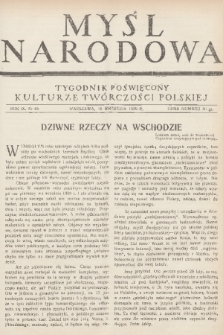 Myśl Narodowa : tygodnik poświęcony kulturze twórczości polskiej. R. 9, 1929, nr 40