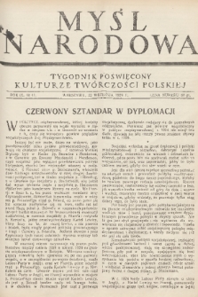 Myśl Narodowa : tygodnik poświęcony kulturze twórczości polskiej. R. 9, 1929, nr 41