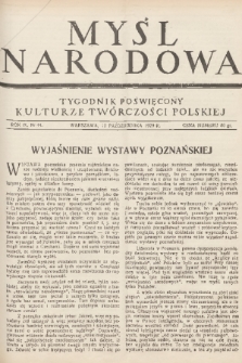 Myśl Narodowa : tygodnik poświęcony kulturze twórczości polskiej. R. 9, 1929, nr 44