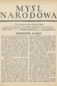 Myśl Narodowa : tygodnik poświęcony kulturze twórczości polskiej. R. 10, 1930, nr 21