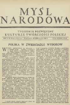Myśl Narodowa : tygodnik poświęcony kulturze twórczości polskiej. R. 10, 1930, nr 49
