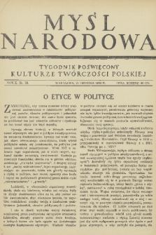 Myśl Narodowa : tygodnik poświęcony kulturze twórczości polskiej. R. 10, 1930, nr 53