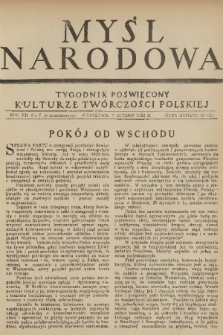 Myśl Narodowa : tygodnik poświęcony kulturze twórczości polskiej. R. 12, 1932, nr 7