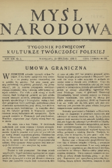 Myśl Narodowa : tygodnik poświęcony kulturze twórczości polskiej. R. 13, 1933, nr 5