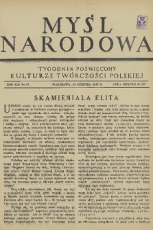 Myśl Narodowa : tygodnik poświęcony kulturze twórczości polskiej. R. 13, 1933, nr 35