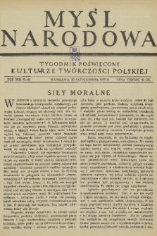 Myśl Narodowa : tygodnik poświęcony kulturze twórczości polskiej. R. 13, 1933, nr 46