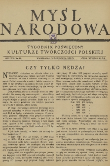 Myśl Narodowa : tygodnik poświęcony kulturze twórczości polskiej. R. 13, 1933, nr 48