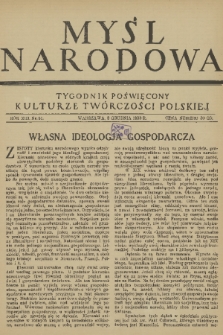 Myśl Narodowa : tygodnik poświęcony kulturze twórczości polskiej. R. 13, 1933, nr 51