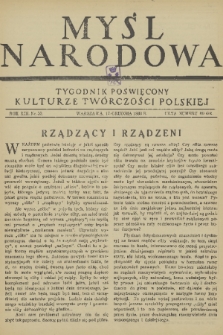 Myśl Narodowa : tygodnik poświęcony kulturze twórczości polskiej. R. 13, 1933, nr 53