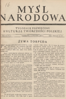Myśl Narodowa : tygodnik poświęcony kulturze twórczości polskiej. R. 14, 1934, nr 2