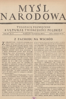 Myśl Narodowa : tygodnik poświęcony kulturze twórczości polskiej. R. 14, 1934, nr 16