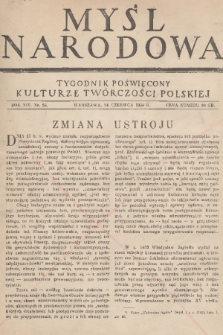 Myśl Narodowa : tygodnik poświęcony kulturze twórczości polskiej. R. 14, 1934, nr 26