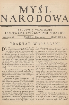 Myśl Narodowa : tygodnik poświęcony kulturze twórczości polskiej. R. 14, 1934, nr 29