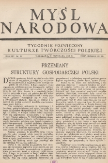 Myśl Narodowa : tygodnik poświęcony kulturze twórczości polskiej. R. 14, 1934, nr 48