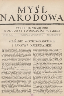 Myśl Narodowa : tygodnik poświęcony kulturze twórczości polskiej. R. 14, 1934, nr 49