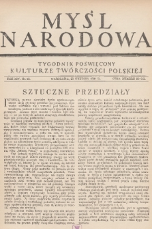 Myśl Narodowa : tygodnik poświęcony kulturze twórczości polskiej. R. 14, 1934, nr 54
