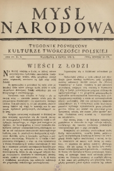 Myśl Narodowa : tygodnik poświęcony kulturze twórczości polskiej. R. 15, 1935, nr 9