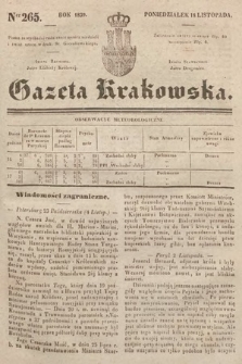 Gazeta Krakowska. 1839, nr 265