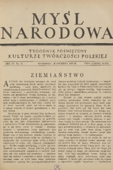 Myśl Narodowa : tygodnik poświęcony kulturze twórczości polskiej. R. 15, 1935, nr 17