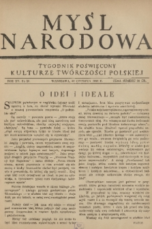 Myśl Narodowa : tygodnik poświęcony kulturze twórczości polskiej. R. 15, 1935, nr 26
