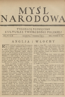 Myśl Narodowa : tygodnik poświęcony kulturze twórczości polskiej. R. 15, 1935, nr 36