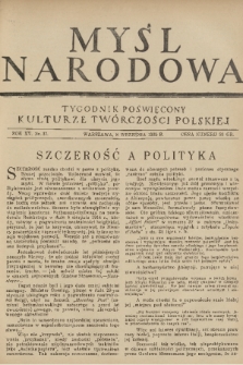 Myśl Narodowa : tygodnik poświęcony kulturze twórczości polskiej. R. 15, 1935, nr 37