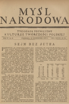 Myśl Narodowa : tygodnik poświęcony kulturze twórczości polskiej. R. 15, 1935, nr 43