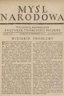 Myśl Narodowa : tygodnik poświęcony kulturze twórczości polskiej. R. 15, 1935, nr 44