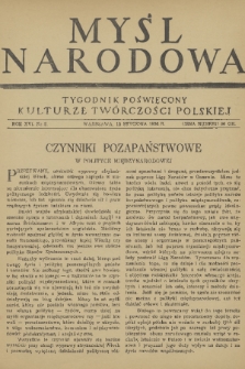 Myśl Narodowa : tygodnik poświęcony kulturze twórczości polskiej. R. 16, 1936, nr 2
