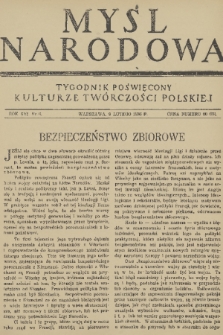 Myśl Narodowa : tygodnik poświęcony kulturze twórczości polskiej. R. 16, 1936, nr 6