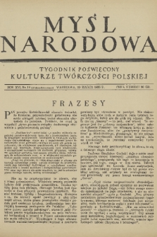 Myśl Narodowa : tygodnik poświęcony kulturze twórczości polskiej. R. 16, 1936, nr 14