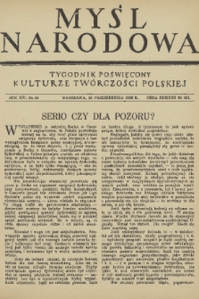 Myśl Narodowa : tygodnik poświęcony kulturze twórczości polskiej. R. 16, 1936, nr 44