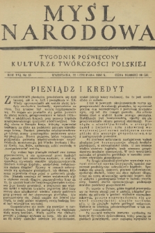 Myśl Narodowa : tygodnik poświęcony kulturze twórczości polskiej. R. 16, 1936, nr 48