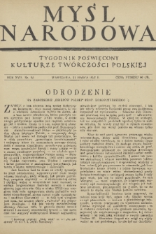 Myśl Narodowa : tygodnik poświęcony kulturze twórczości polskiej. R. 17, 1937, nr 12