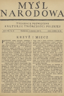 Myśl Narodowa : tygodnik poświęcony kulturze twórczości polskiej. R. 17, 1937, nr 23